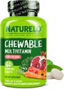 NATURELO Μασώμενη Βιταμίνη για Παιδιά Πολυβιταμίνη με Ολόκληρα Τρόφιμα Βιολογικό Μείγμα Φρούτων - 60 Δισκία για Παιδιά