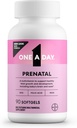 Bir Gün Prenatal Vitaminler- Folic Asit, Demir, Omega- 3 (DHA), Kadınlar için hamilelik Vitaminleri, Anne ve Bebek Desteği için Prenatal Multivitamin, Hamile 90 Ct (Pazarlama)