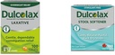 Dulcolax Stimulant Laxative Tabletler (100 Kont) Gece Özeti Yardımı, Bisacodyl 5 mg & Stool Softener Laxative Liquid Gel Capsules (100ct) için, Docusate sodyum 100 mg