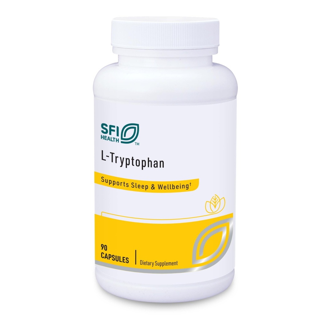 Klaire Labs SFI Health L-Tryptophan - 2000 Milligrams Amino Acid Precursor to Serotonin & Melatonin, Mood & Sleep Support (90 Κάψουλες)