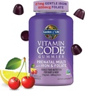 Demirli Kadınlar için Temel Prenatal G Vitaminleri: Folate, Biotin, D3 & B12 + Digestion, Vitamin Code Multivitamin, Non-GMO, Gluten-Free, 90 Cherry Lemonade Gummies, 30 Day Supply