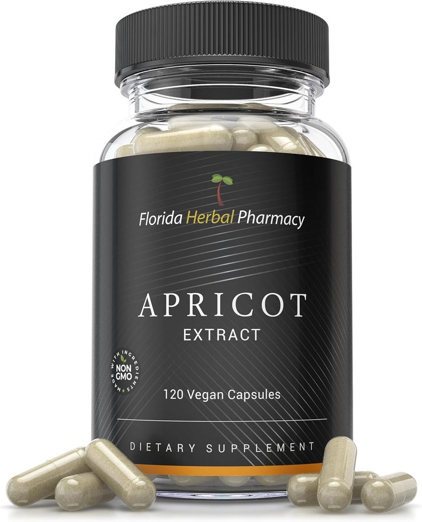 Florida Herbal Eczane Apricot Supplement Capsules 20:1 (120 Capsules) Capsule başına 500 mg, 1000 mg servis