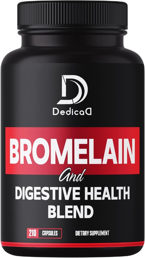 6in1 Bromelain 500 mg Supplement - hizmet başına 1000 mg - Kuercetin, Ginger, Turmeric, Papaya - Genel Sağlık, Digestion & Immune System