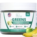 Digestion & Gut Health için Green Superfood Toz - Immune Support için Tozlu Yeşiller Supplement - Immune Boost - Apple Banana Flavor