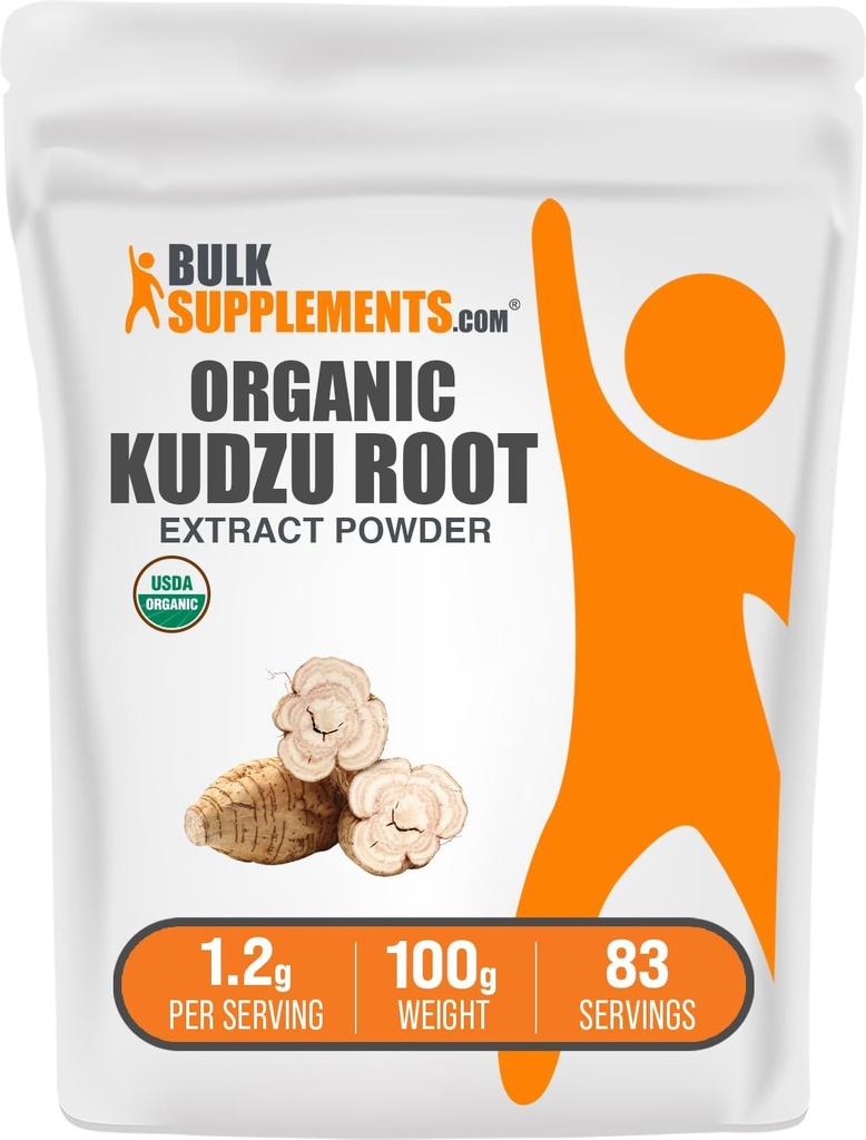 BulkSupplements.com Organik Kudzu Kök Ekstraksiyon Toz - Kudzu Kök Tamam, Herbal Supplement - Gluten Free, 1.2g per Service, 100g (3.5 oz) (1.5 $ 1)