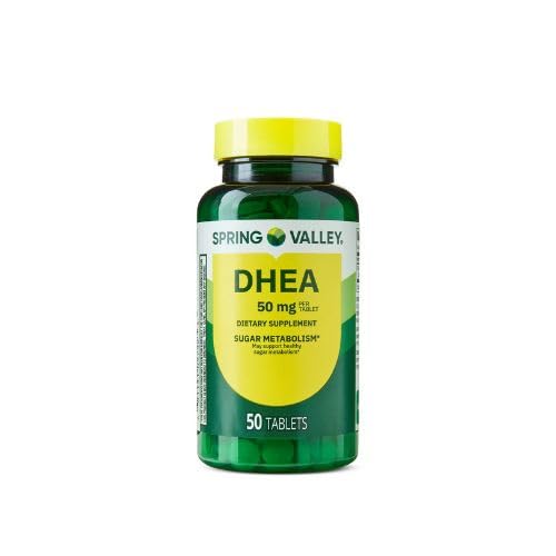 Spring Valley DHEA Tablets, 50 mg, 50 Count + Dri Store Sticker.( Συσκευασία 1 Φιάλη)