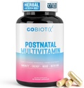 GOBIOTIX Postpartum Vitaminleri Anne Besleme Anneleri için - Organik Herbs, Mineraller, Yeni Anneler ve Bebek için Nutrientspartum Essentials, Non GMO, Vegan, 60 Caps