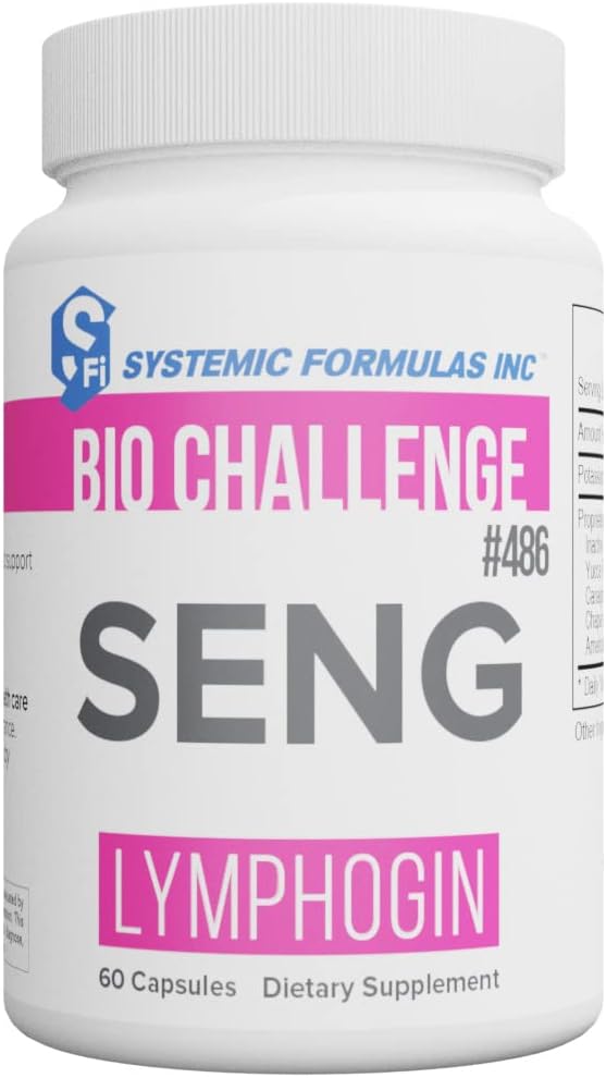 Systemic Formulas SENG Lymphogin - Υγιής Λεμφική Υποστήριξη και αδενικό Τόνερ, 60 κάψουλες, Bio Challenge #486. Λεμφική Κυκλοφορία.
