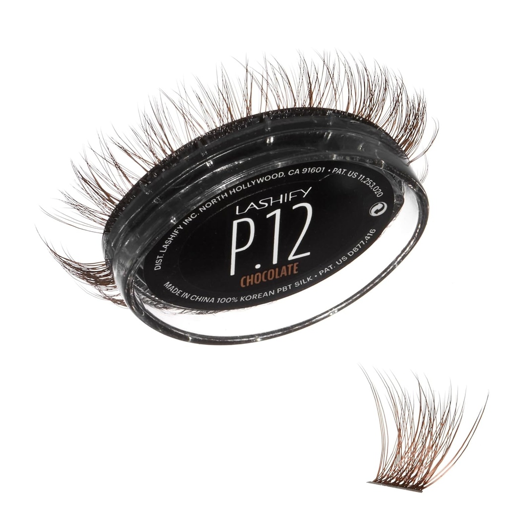 Lashify Plushy 12mm Gossamer Lashes in Chocolate Color, Easy DIY bir Voluminous için Yanlış Açıklamalar Yine de Doğal Bakıyor