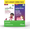Wellements Organic Day & Nighttime Children's Cough Combo Syrup | Soothing Daytime & Nighttime Cough Relief USDA Organic | Value Pack (2) 4 Fl Oz. Bottles, 1 Year+