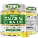 D3 K2 Vitamini ile 1200 mg, Kadınlar ve Erkekler için Çarpıcı Gıda Supplements, Yüksek Potency Support B0ne, Te*th, Strength & Immune Health, Mango Flavor, Non-GMO, Sugar Free, 120 Cts