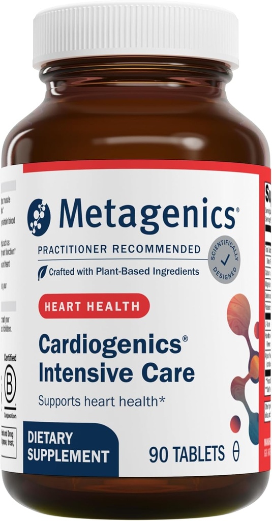 Metagenics Cardigens I Yoğun Bakım - Kalp Sağlığı Tamamı - Magnezyum, Selenium & Amino Asits - Arjuna Bark & Hawthorn - 90 Tabletler