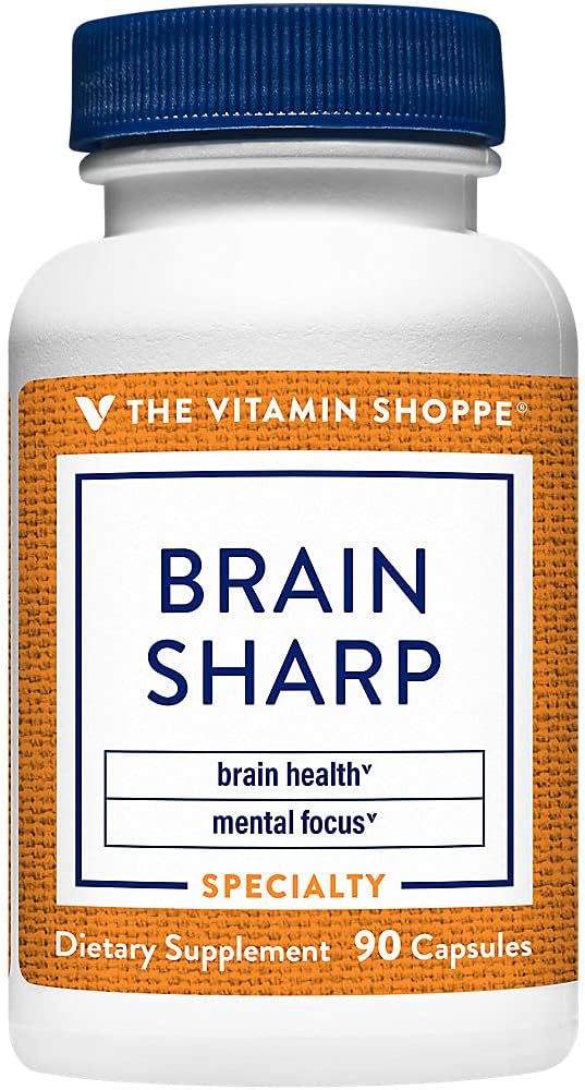 The Shoppe Brain Sharp, Acetyl-L-Carnitine, Phosphatidylserine & B Vitamins for Memory, Focus, Energy Production (90 Capsules)