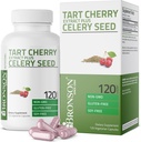 Bronson Tart Cherry Extract + Celery Seed Capsules - Güçlü Uric Acid Cleanse, Ortak Hareketlilik Desteği ve Kas Kurtarma Tamam - GMO Formula, 120 Vejetaryen Capsules - Güçlü Uric Acid Cleanse, Ortak Hareketlilik Desteği ve Kas Kurtarma Supplement - Non GMO Formula, 120 Vegetarian Capsules