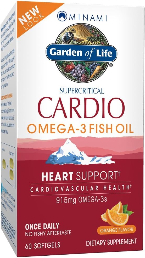 Life Fish Oil Omega 3 - Cardio Fish Oil Supplement for Heart Health, 915 mg Omega 3 Fatty Acids EPA & DHA - Orange Flavor, Two Moon Supply, Minami Ultimate Supplements, 60 Softgels