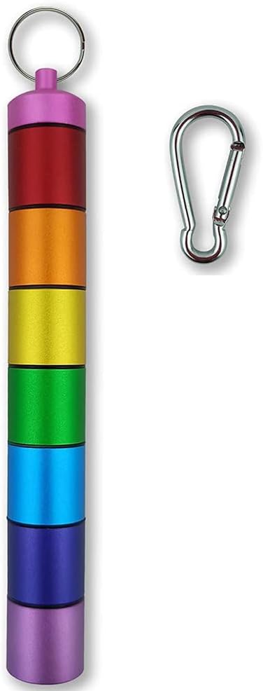 7 Günlük Pill Organizer, Su geçirmez Tıp Kutusu,Medicine Güvenli, Seyahat Essentials,Daily İlaç Vakası Effortless,Multi-Renkli, Evil Alloy Pill Box