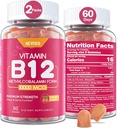 NEVISS Vitamin B12 10000 mcg (Methyl B12) Vitamin D3, B9 Folate, C, Enerji Boost & Metabolism için, Nervous System, Güçlü Bone, Immune Support, Low Sugar, 120