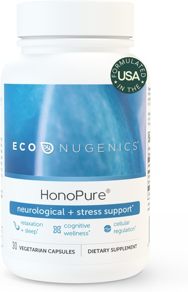 EkoNugenics HonoPure Magnolia Bark Ekstraksiyon -% 98 Pure Honokiol Supplement Beyin Fonksiyonlar, Uyku Yardımı, Stres Yardımı ve Genel Mood – Nootropic with GABA & Antioksi Support – 30 Capsules