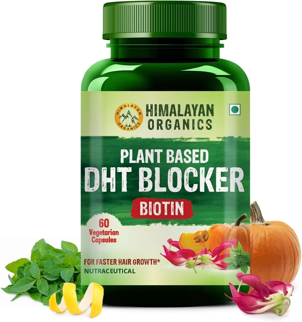 Generic Plant-Based DHT Blocker with Goodness of Nettle Leaves | for Men and Women - 60 Veg Capsules