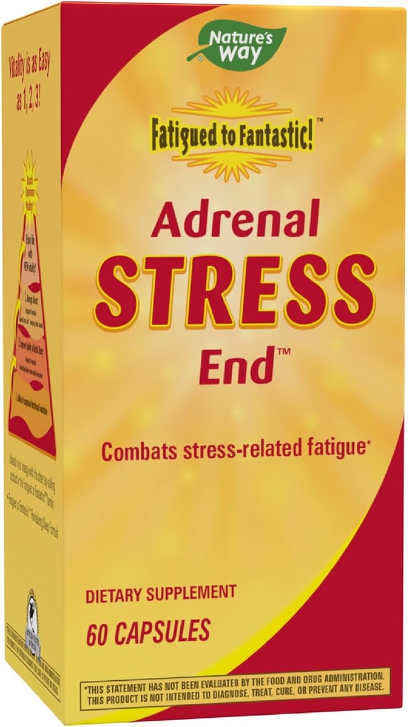 Doğanın Yolu Fanigued to Fantastic! Adrenal Stres Sonu, Stresle ilgili Fatigue Desteği *, 60 Kont