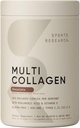 Spor Araştırması Multi Collagen Protein Tozu (Type I, II, III, V, X) Hyaluronik Asit + Vitamin C | 5 Gıda bazlı Collagen, 30 Hizmet (Chocolate)