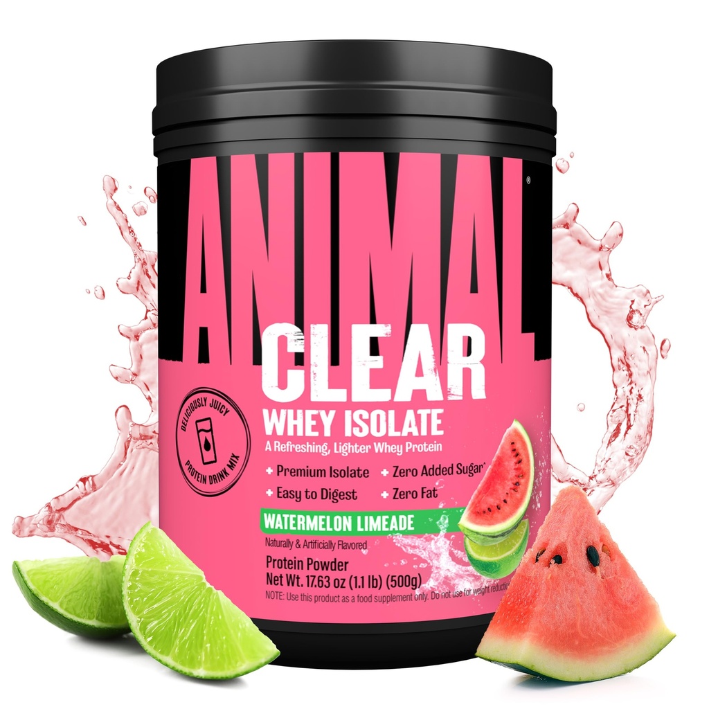 Clear Whey Isolate Protein Tozu - Digest ve Mix için kolay, 5g BCAA, Deliciously Juicy, Anytime Drink for Men and Women, Watermelon Limeade 500g (20 hizmet)