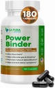 LaPura Power Binder - Detox & Cleanse Aktif Charcoal, Organik Klorella Toz & Terpery Elm Ekstraksiyonu - Tümevli Gaz & Bloating - Doğal Detoxification - 180 Capsules