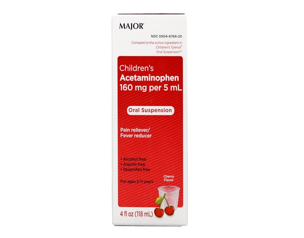 Büyük Çocuk Acetaminophen Cherry 4 Ounce