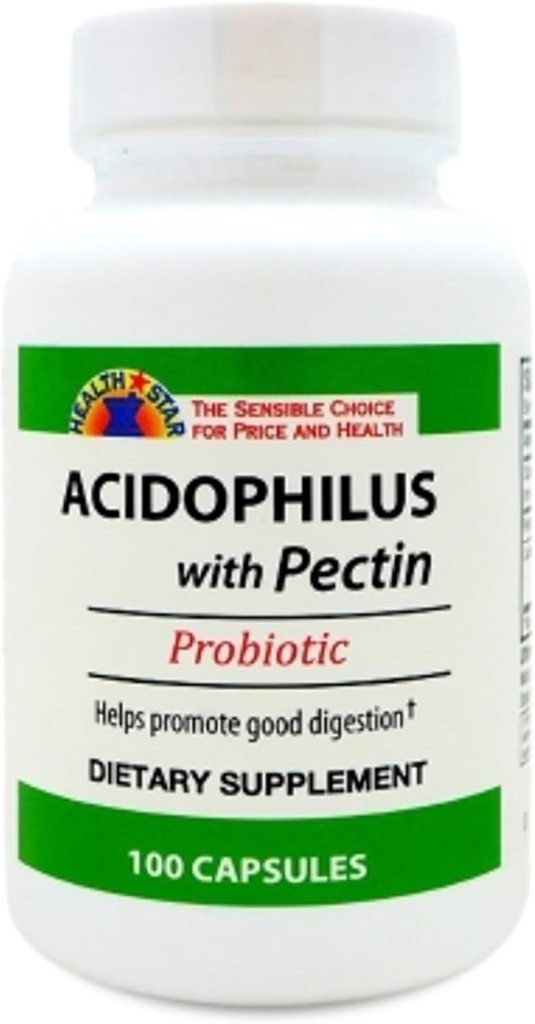 Pectin Probiyotik Capsules ile ReCare Acidofilus, Intestinal Flora, Digestive Gut Function, Boosts Immune Defenses ve Bones, 100 Count (Pack of 1)