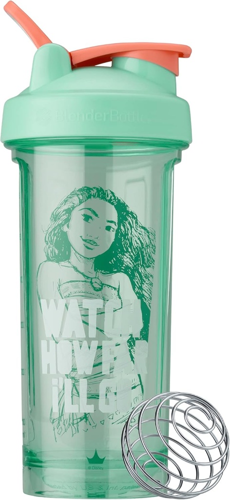 BlenderBottle Disney Prenses Shaker Şişe Pro Serisi, Protein Shakes ve Pre Workout için Mükemmel 28-Ounce, How Far I'll Go, Moana