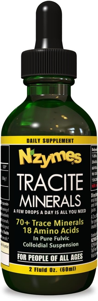 Nzymes® İnsanlar için Tracite Mineralleri, Trace Mineralleri ve Amino Asitleri - ABD'de Made in the USA
