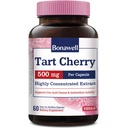 Bonawell Tart Cherry Κάψουλες 60:1 εκχύλισμα, 30000mg δύναμη, Φτιαγμένα από Montmorency Tart Κεράσια, Ισχυρή καθαρισμού ουρικού οξέος, 2 Μήνες προμήθεια, 60 κάψουλες