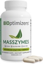 BiOptimizers MassZymes - Gut Health için Digestive Enzymes Supplement - Erkekler ve Kadınlar için Bloating Relief - Lipase Amylase Bromelain Digestive Enzymes (250 Capsules)