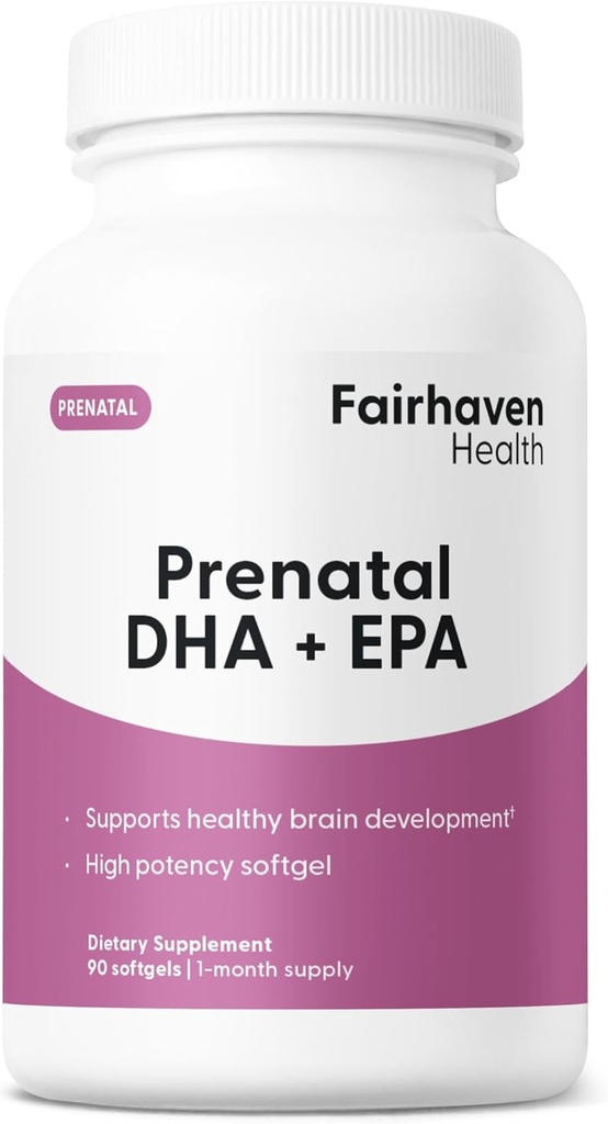 Fairhaven Health Peapod Prenatal DHA Supplements | Premium İzlandalı Balık Yağı Sağlıklı Gebelik | EPA DHA Omega 3 Supplement for Brain, Eye, Heart Development | Citrus | 90 Softgels