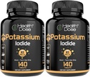 Health Dose Potassium + Iodide (KI) Tablets – 130mg 140 Tablets – for Thyroid Support, Cellular Metabolism & Electrolyte Balance – Non-GMO, Gluten-Free, GMP Certified, Pack of 2