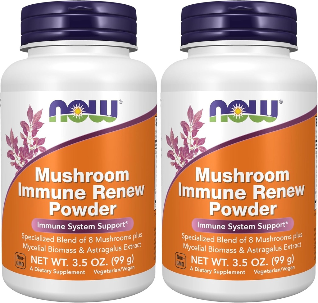 Şimdi Tamamlar, Mushroom Immune Renew with Astragalus Root Extract, Immune System Support*, 3.5-Ounce (Pack of 2)