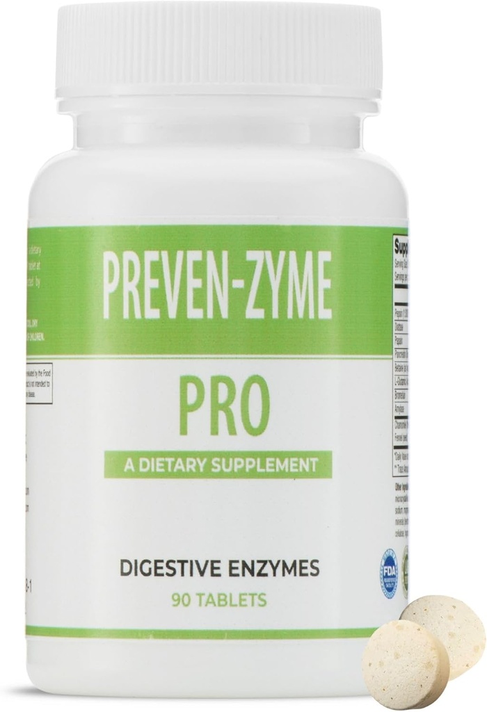 Prevenzyme Pro Digestive Enzyme Supplement (90 Tabs) Tarafından Legere İlaçları ES Global