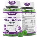 Sugar Free Nicotinamid 500 mg Gummies, (Flush Free Niacin) B3 Niacinamid Supplement for Cellular Energy Metabolism & Tamir, Vitality, Health Aging, Cranberry Flavor, Easy to Chew, 120 Cts
