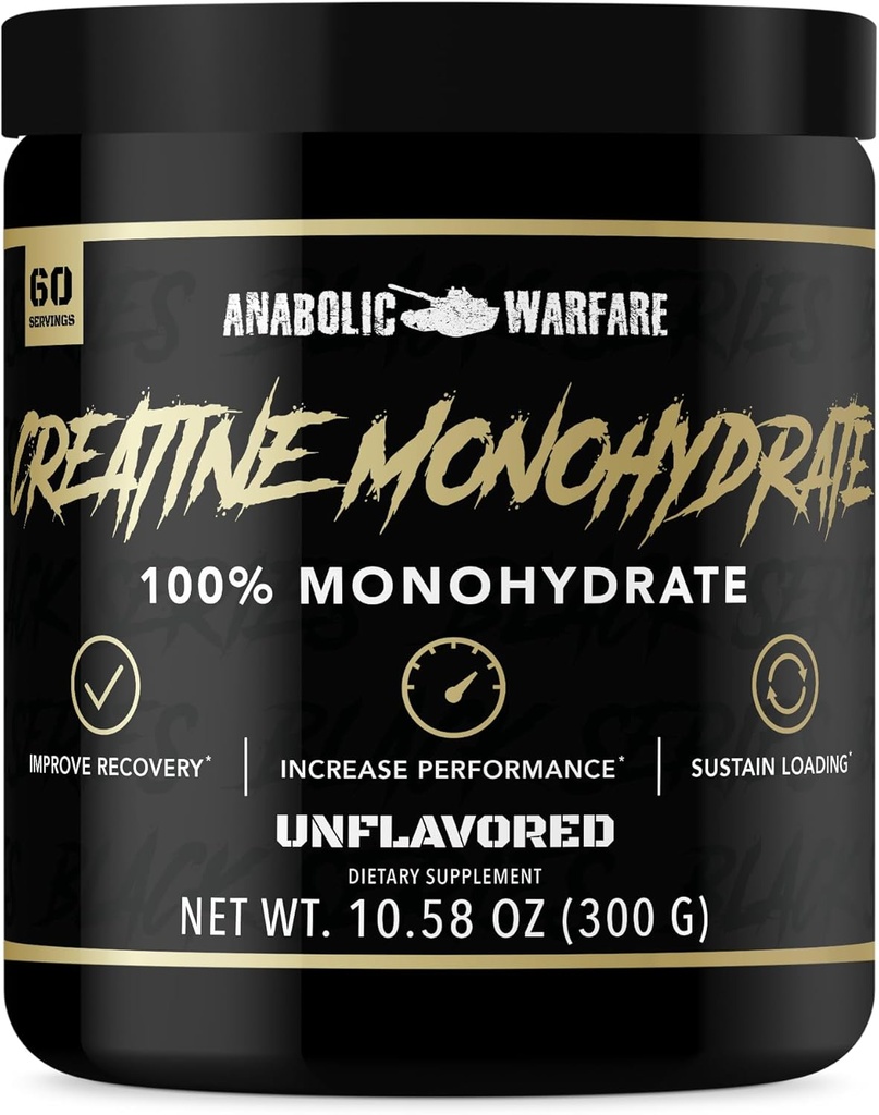 Anabolic Warfare Creatine Monohydrate, Post Workout Recovery, Increase Performance, Sustain Loading, Premium Creatine* (60 μερίδες)