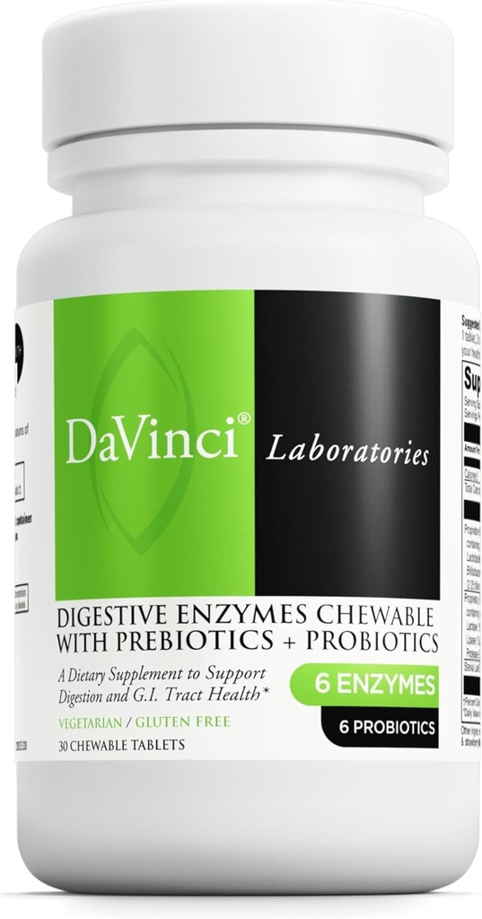 DAVINCI - Mega Probiotic ND με Digestive Ένζυμα Μασώμενα - 30 Μασώμενα Tabletισκία