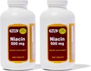 Rugby Niacin 500 mg - Erkekler ve Kadınlar için B3 Supplement - 1.000 Tablet (2-Pack)