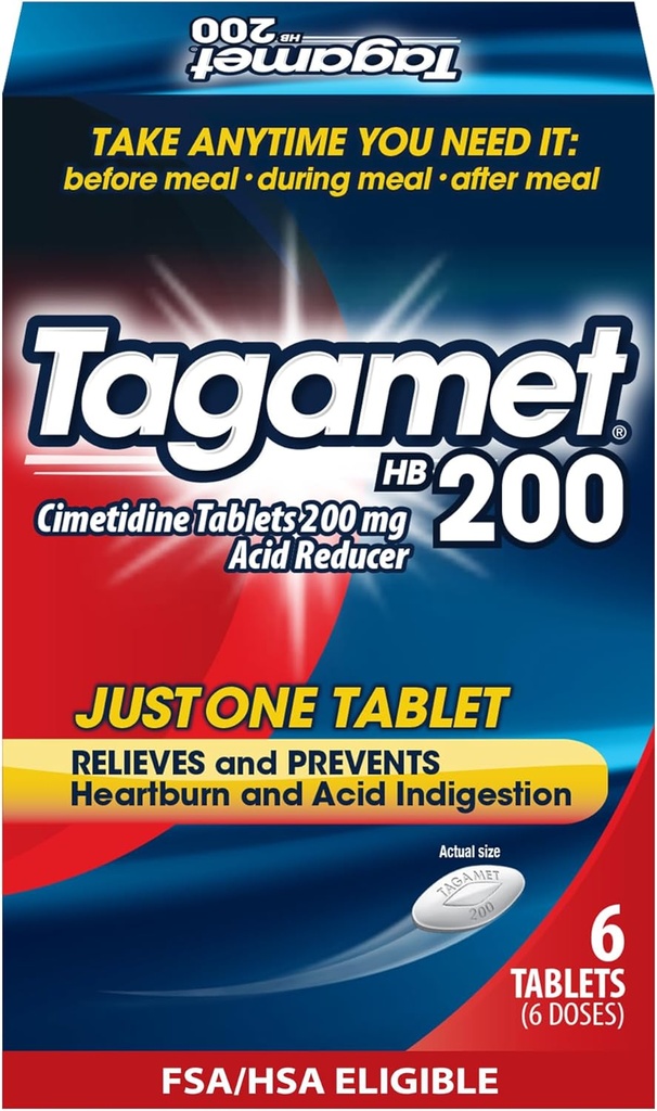 Tagamet HB 200 mg Cizondine Asit Özellikleri ve Kalpburn Yardımı, Relieves ve Önlemeler Indigestion, 6 Count