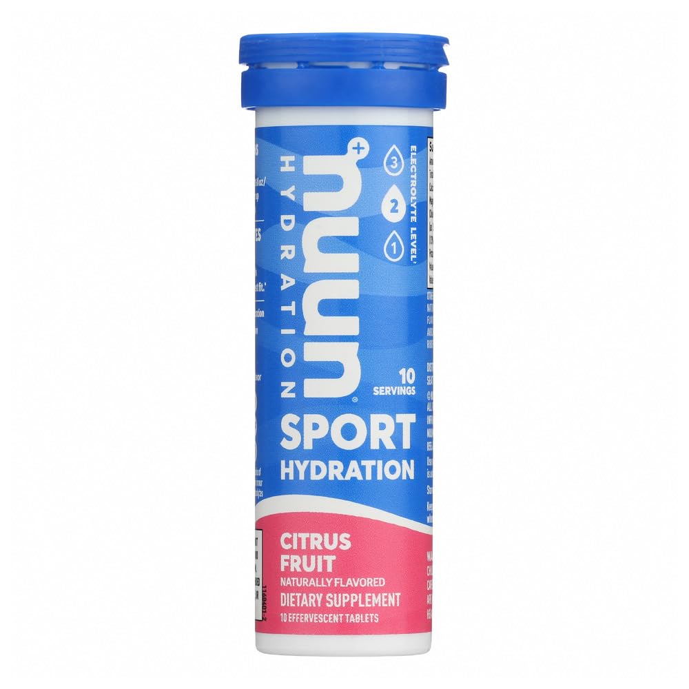 Nuun Active Citrus Fruit Electrolyte Advancedd Drink Tabletleri (6-Pack of 10)