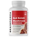 Beyin Forza Organik Red Reishi Mushroom Capsules, Adaptojenik Mushroom Powered Immune Support, Heart and Cardiovascular Health, General Wellness ve Vitality, Non-GMO, Vegan, Organik, 90 Capsules