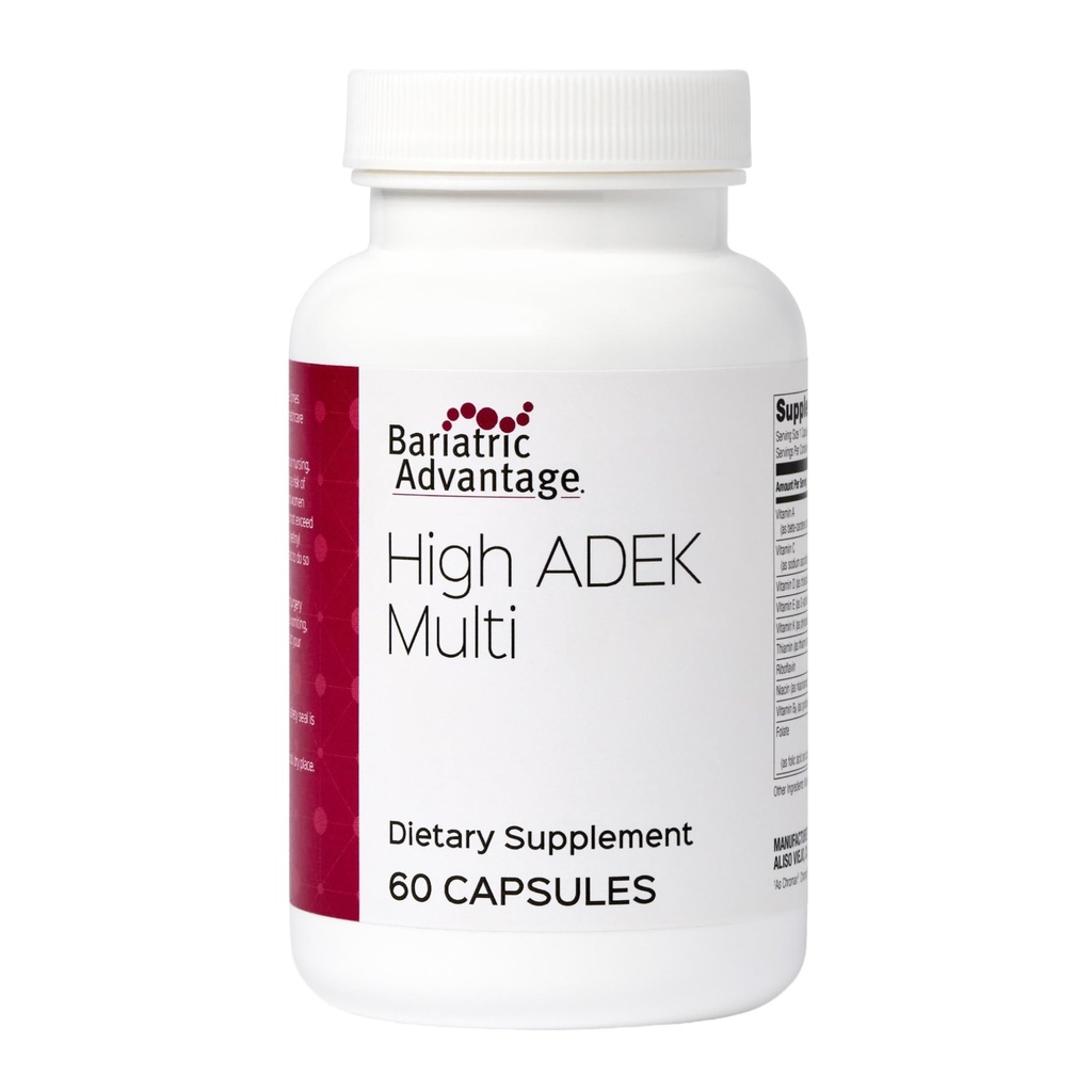Bariatrik Avantajı Yüksek ADEK Multi - Bariatrik Cerrahi Hastaları için - Vitamin A, D, E, K & Trace Mineralleri ile Çokvitamin -% 100+ DV of ADEK - 60 Capsules