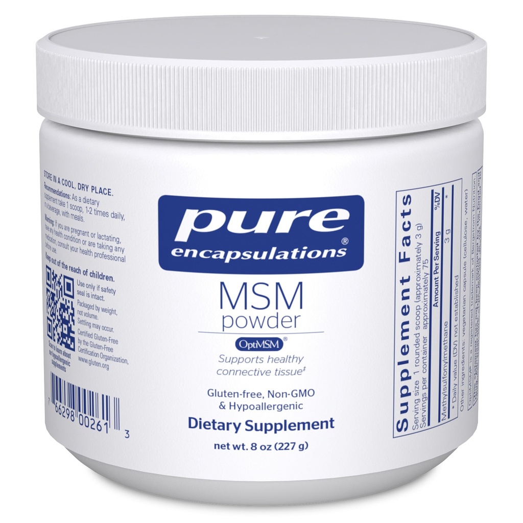 Pure Encapsulations MSM Toz | Hipoallergenic Supplement Supports Ortak, Immune ve Respiratory Health | 8 Ounces
