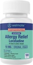 WELMATE - Antivirüs Yardımı - Loratadine 10 mg - 24 Saat Yardım Antihistamin - Drowsy - Runny Nose - Sneezing - Itchy Nose & Throat - Watery Eyes - Kapalı & Açık Alerjiler - 100 Kont