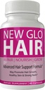 Yeni Glo Hair Skin ve Nails Supplement - Gelişmiş Benzersiz Saç Büyüme Vitaminleri ve Mineralleri Biotin ile - Gluten Free 60 Capsules - Saç Lash Skin ve Nails Ekstra Güç Formül Büyüme ATM