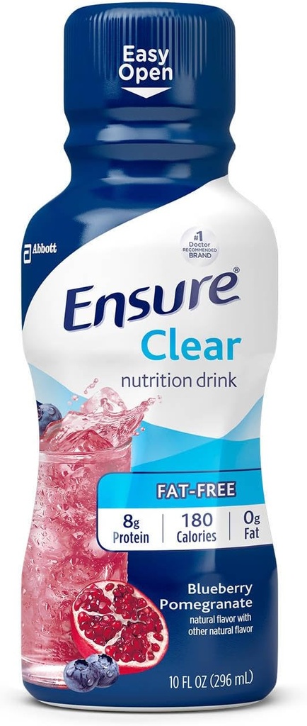 Clear Blueberry Pomegranate Beslenme İçecek, Fat Free, 4 Pack
