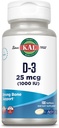 KAL Vitamin D3 1000 IU Softgels (25 mcg), Ενεργή μορφή βιταμίνης D, Απορρόφηση ασβεστίου, Υγεία των οστών, συμπλήρωμα υποστήριξης του ανοσοποιητικού, υγρό γεμάτο ActivGel, Made Without Soy, 100 Servings, 100 Softgels